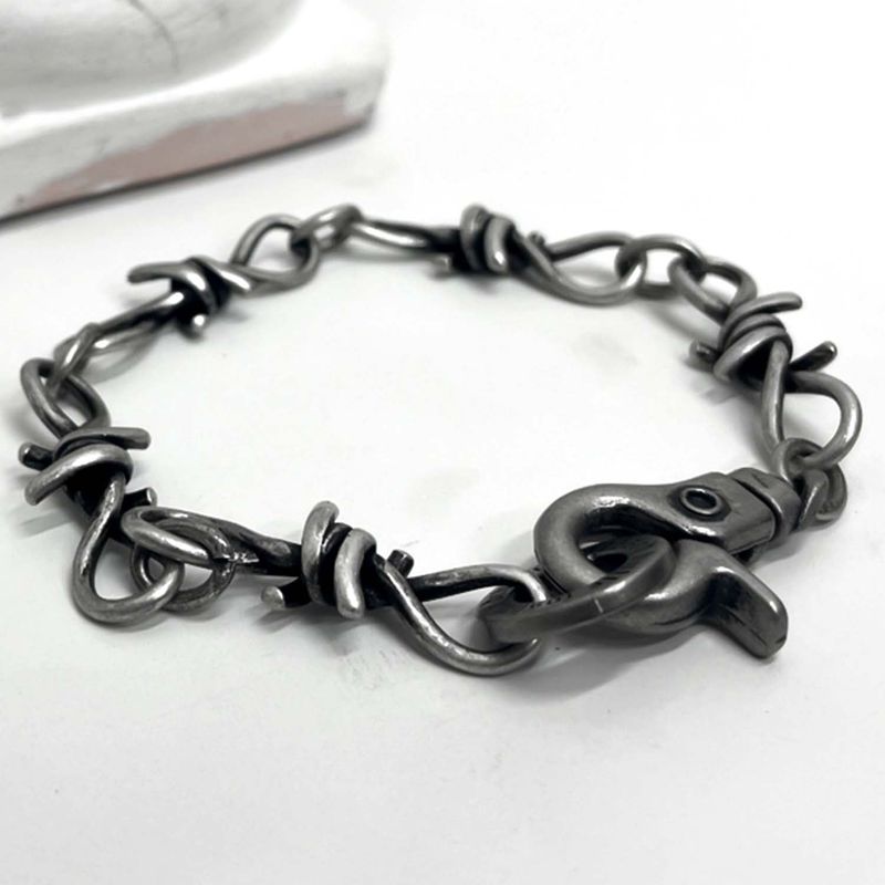 BLESSED BULLET（ブレスドブレット）の「[BLESSEDBULLET]10mm thron link bracelet_vintage silver（Accessories）」