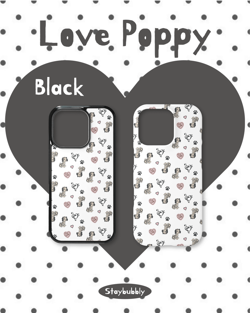 STAYBUBBLY（ステイバブリー）の「[LOVE POPPY] キュートパピー マグセーフガラスフォンケース（スマホグッズ/小物）」