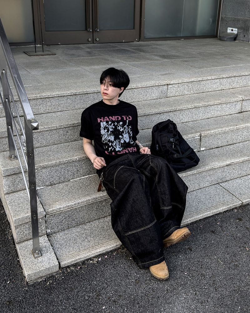 Touch Graphic Oversized Half T-Shirt