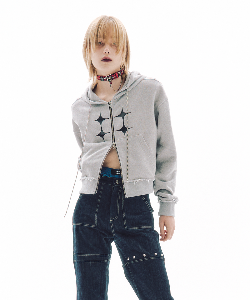 TRIP SHOP（トリップショップ）の「PUNK SLASH ZIP-UP HOODIE（Tops）」