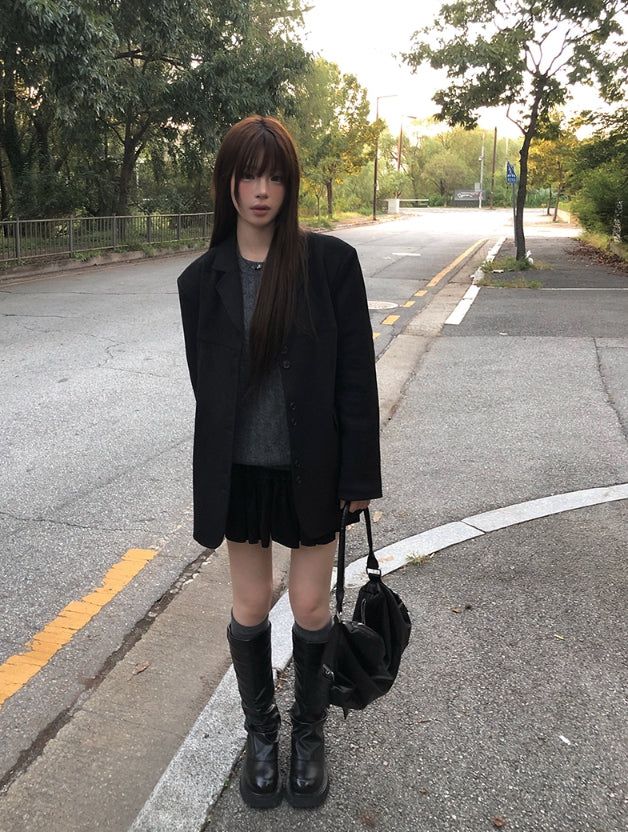[MADE] Molded Suede Button Jacket