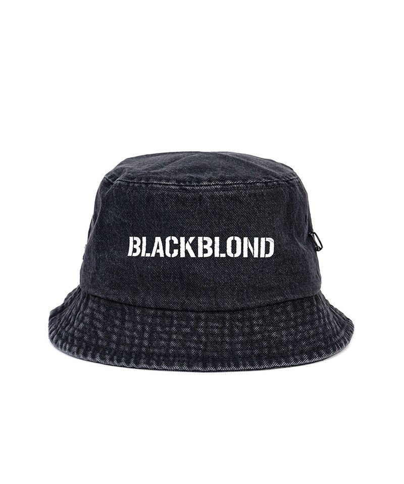 BLACKBLOND(ブラックブロンド)の「BBD Trapped Smile Denim Bucket Hat (Black)(Hats)」