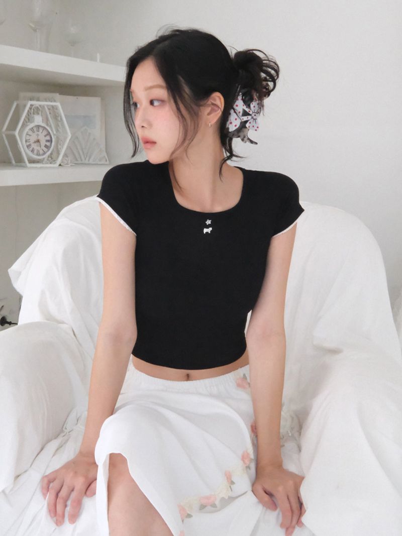 Kitten Crop Tee (Black)