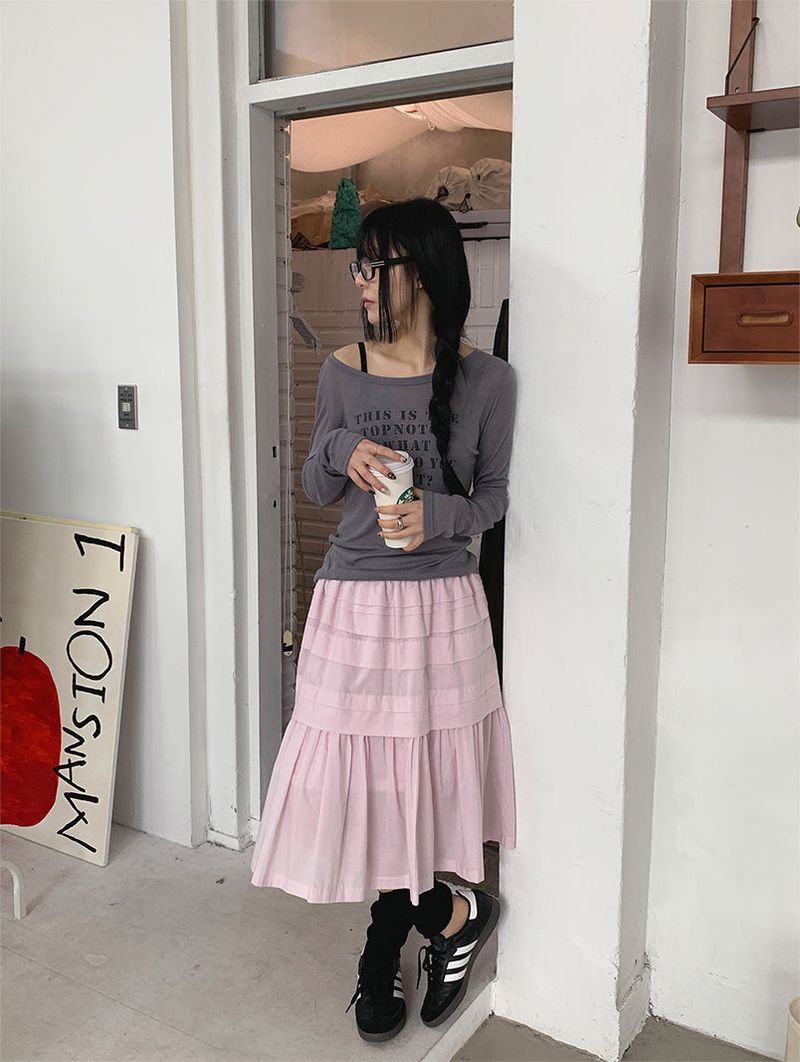 WIDE-NECK PRINTED LONG SLEEVE (3C)