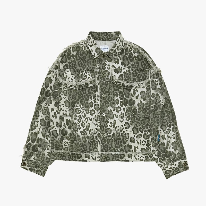 leopard grunge trucker jacket_grey