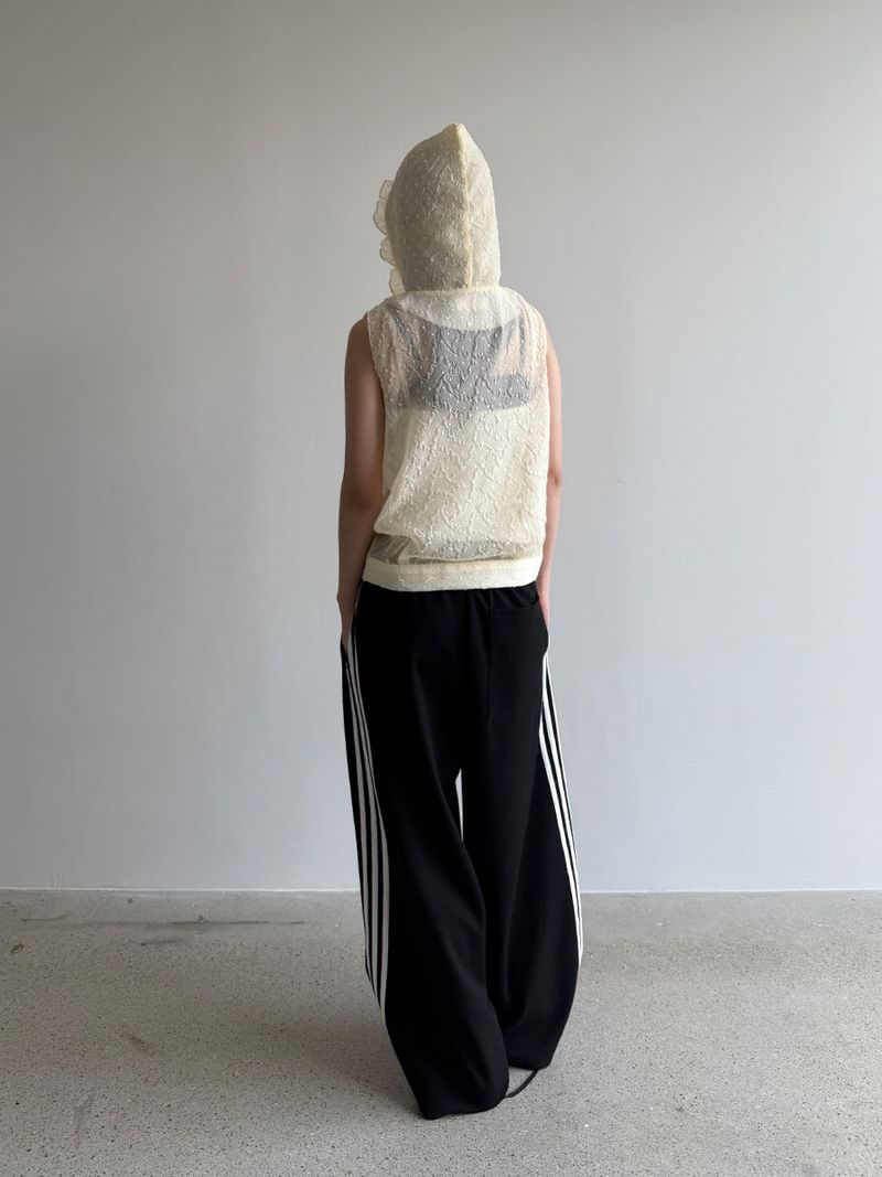 pintuck track pants