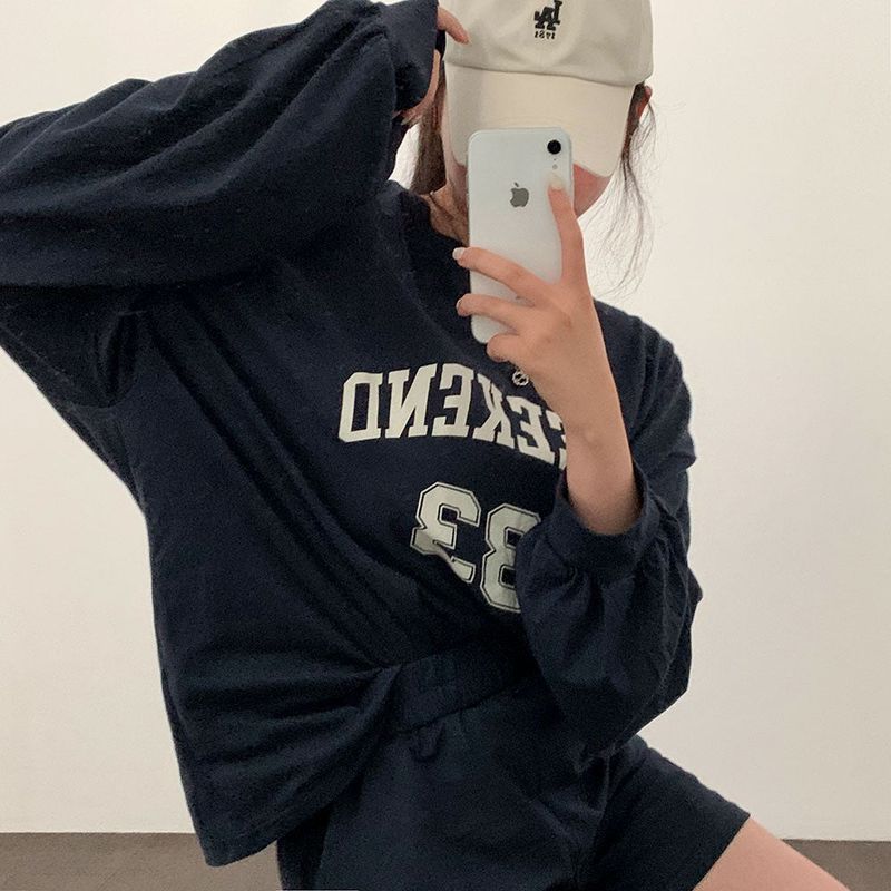 [Sweat + shorts] loose training set