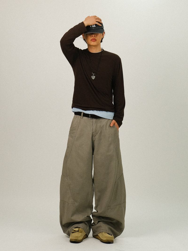 OE Curved Panel Wide Pants