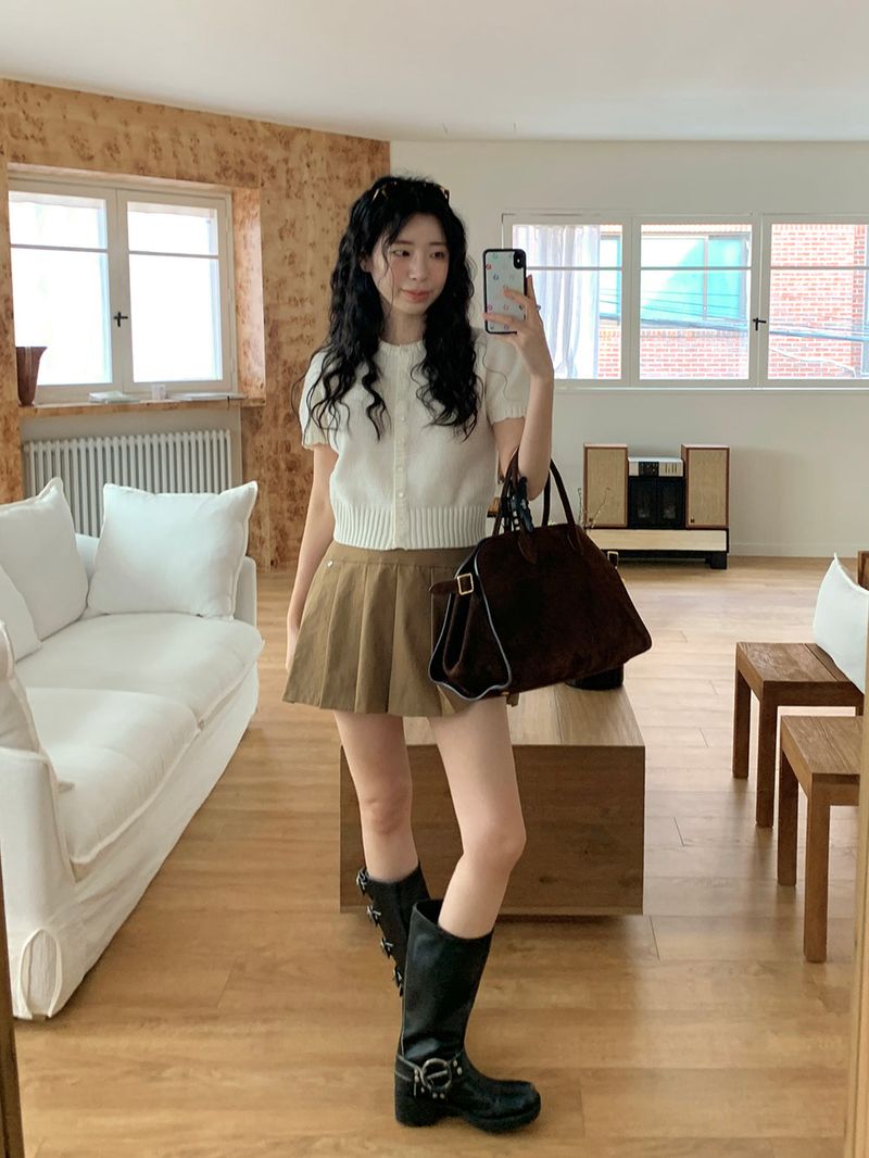 [MADE] Rendez Cashmere Puff Cardigan