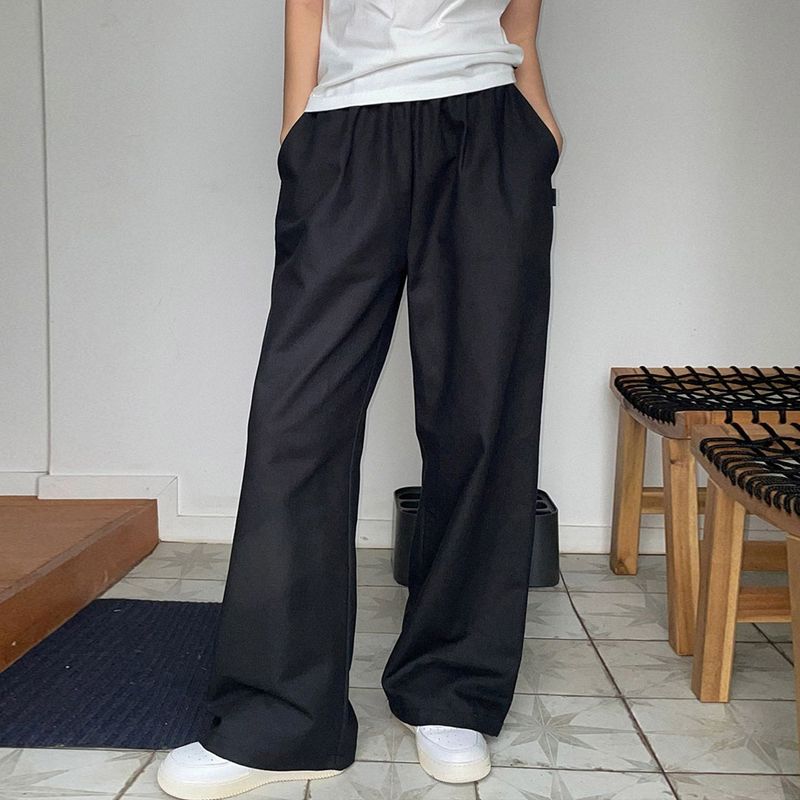 muahmuah（ムアムア）の「ワイドバンディングコットンパンツ [BLACK]（パンツ）」