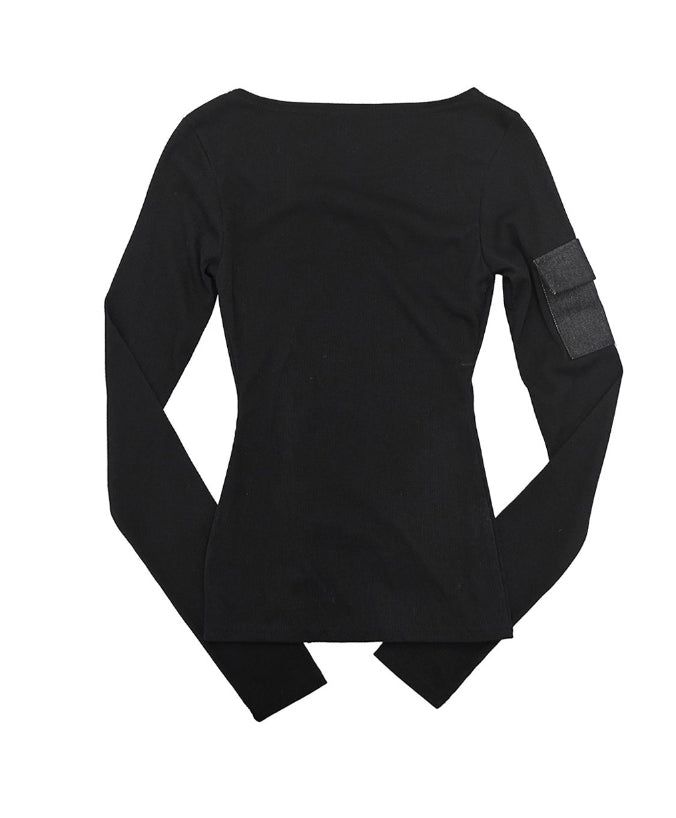 Structured Pocket Cardigan Top