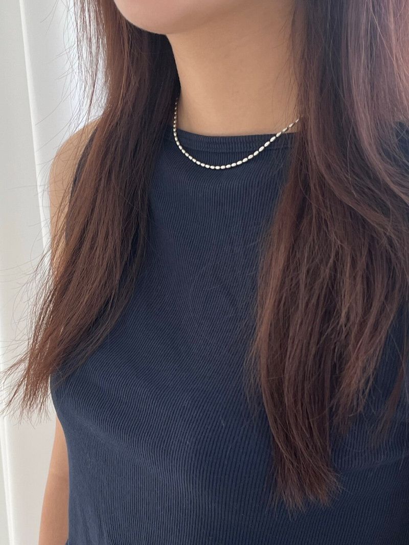 (silver925) spring necklace