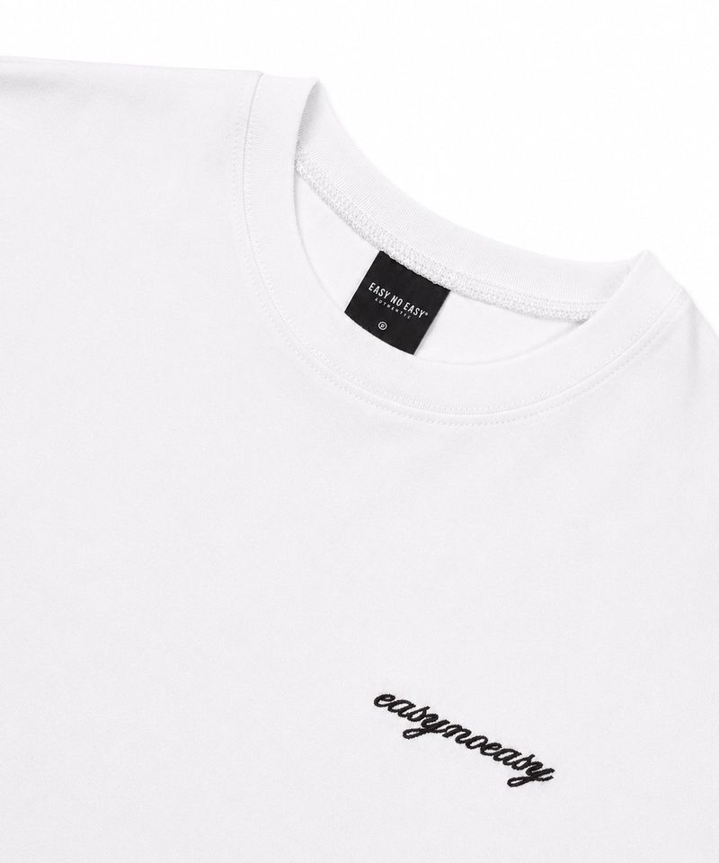Layered Roll-Up Cropped T-shirt - White