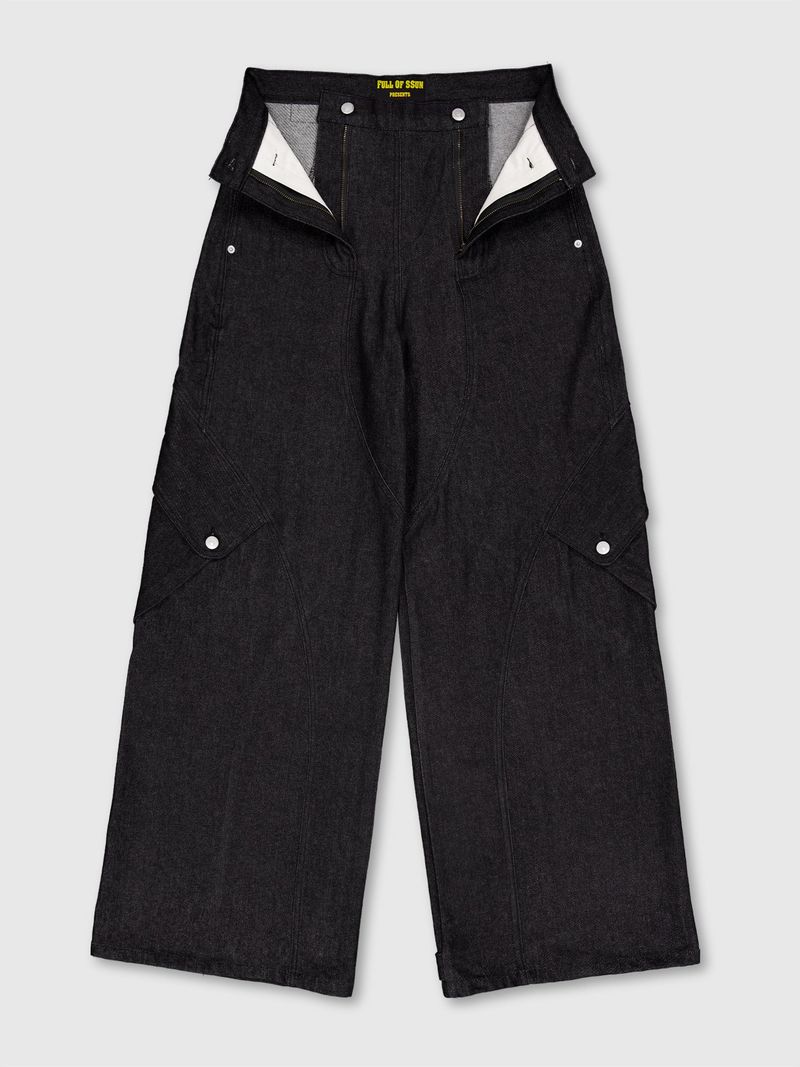 Double Zipperfly Cargo Denim (Vintage Black)