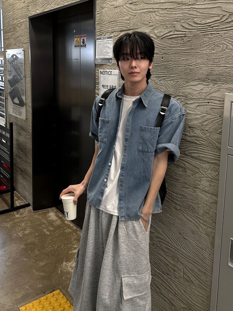 WHAT A LOOK（ワット ア ルック）の「セント ショートスリーブ デニム シャツ（トップス）」