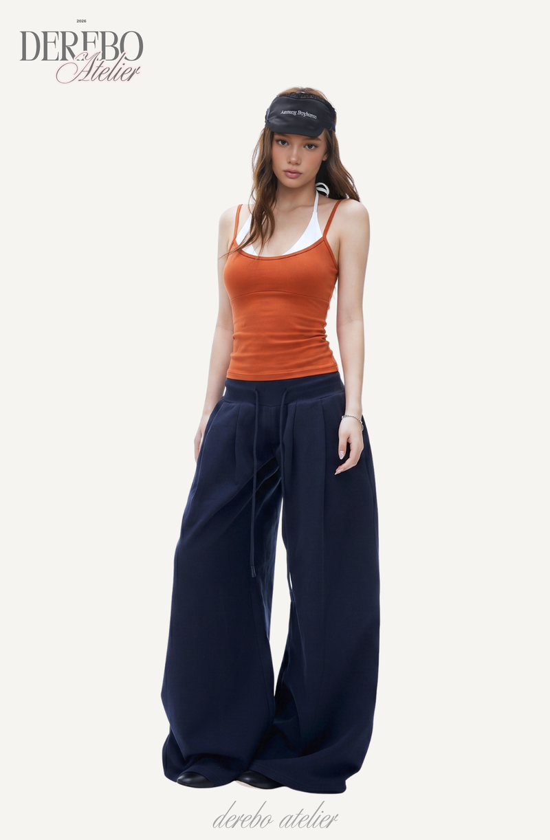 double halter pad sleeveless top