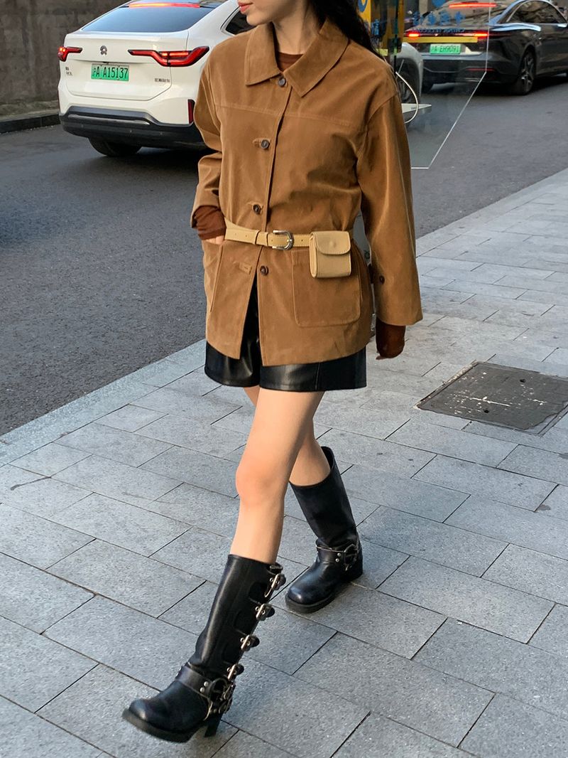 [MADE] Le Elle Leather Shorts