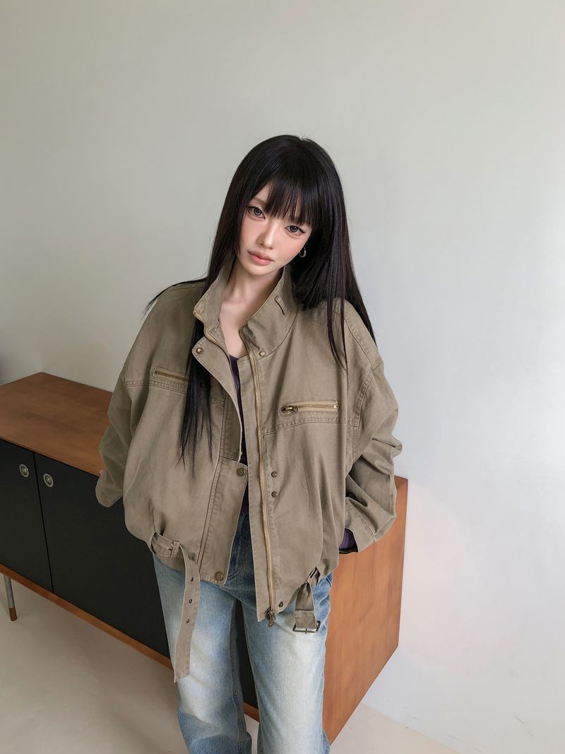 エレン ヒドゥン ボタン デニム ジャケット