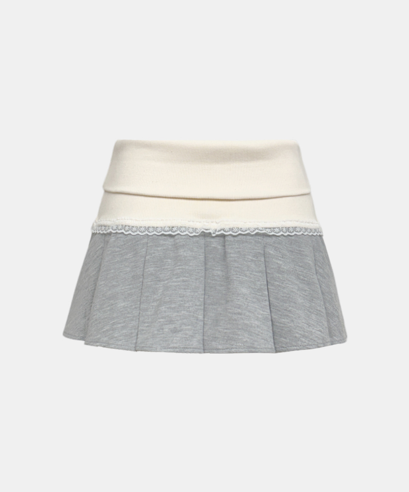 Loing Pleats Lace Skirt
