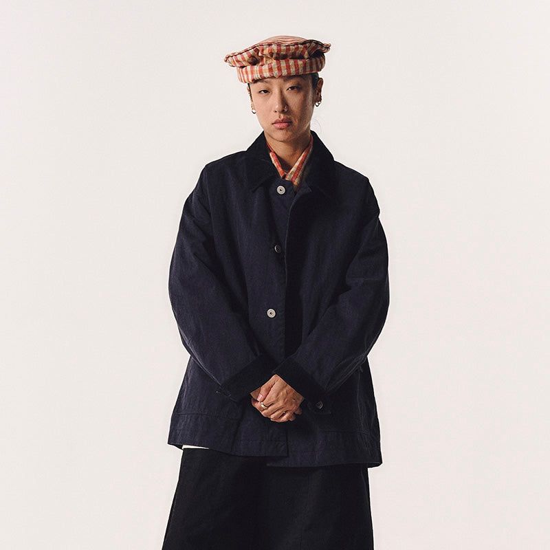 COLLARED COLOR-BLOCK UTILITY JACKET