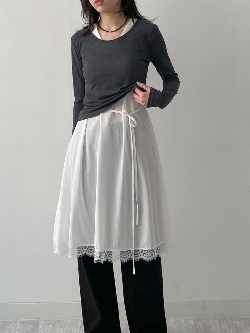 Akaya Satin Lace Long One Piece