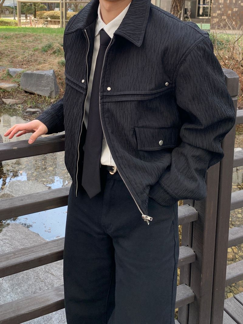 クランチ リベット ブルゾン ジャケット