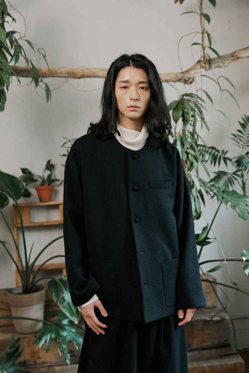 unisex tweed jacket black