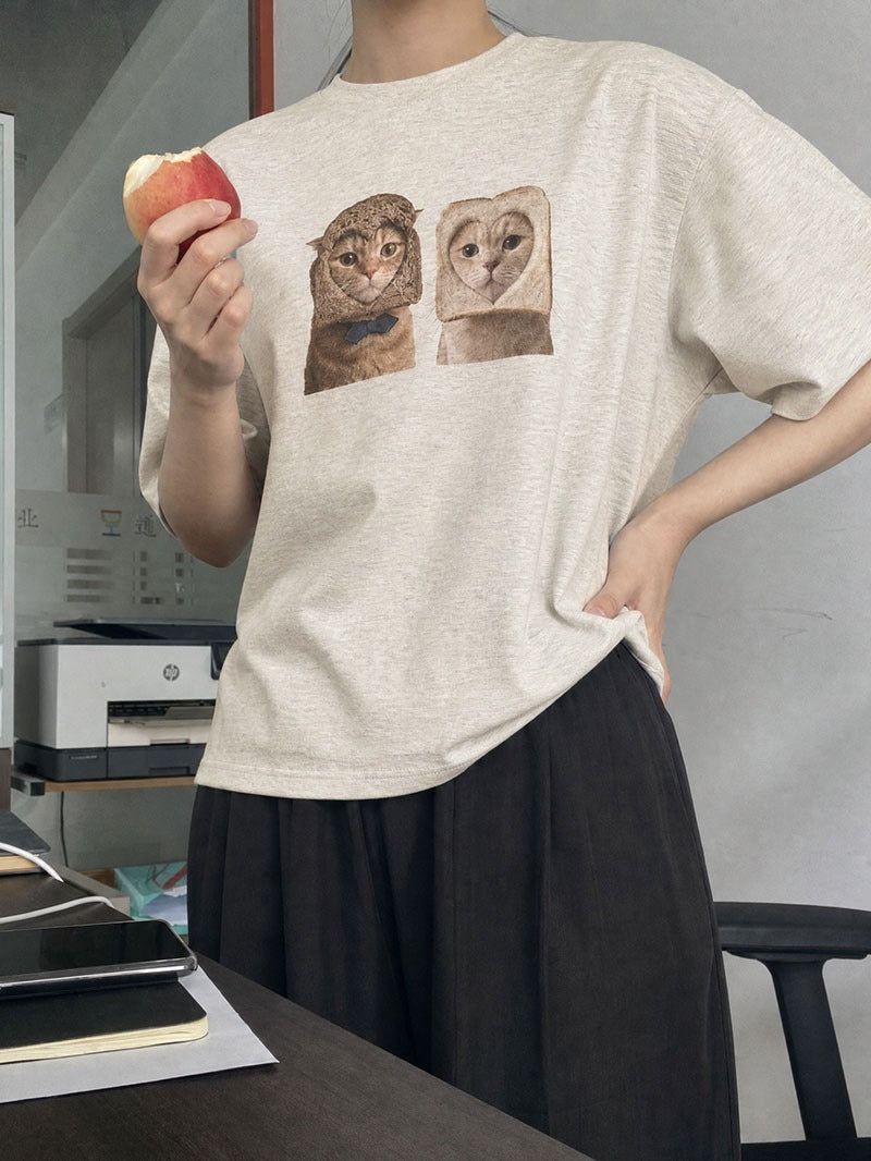 [A-T0141] ブレッドキャット半袖Tシャツ
