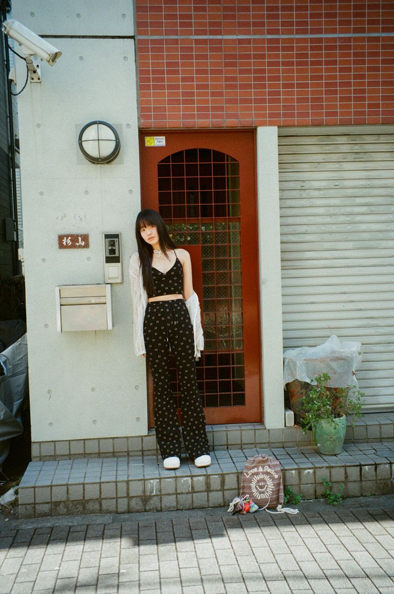 smile boot cut pants black