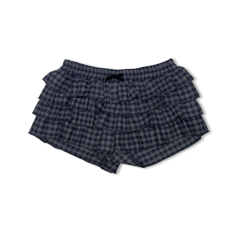 Wool Check Frill Shorts (3colors)