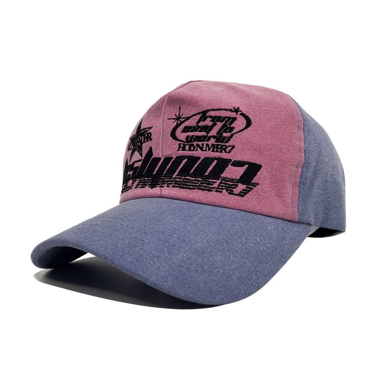 HOLYNUMBER7 X DKZ MBROIDERY CAP_PINK&BLUE