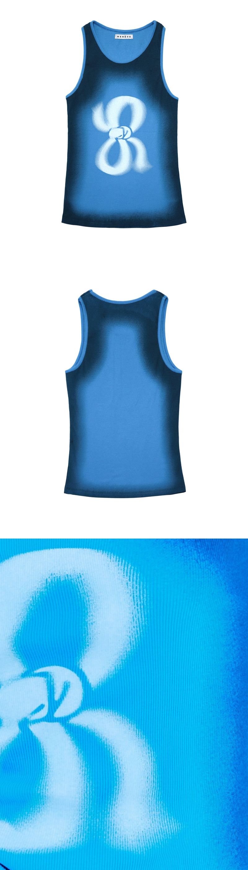 printing tank top_ocean blue