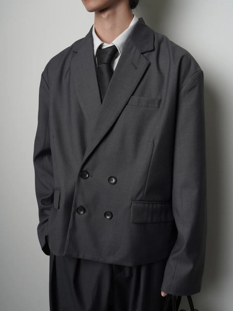JT10 Cropped Double-Breasted Blazer
