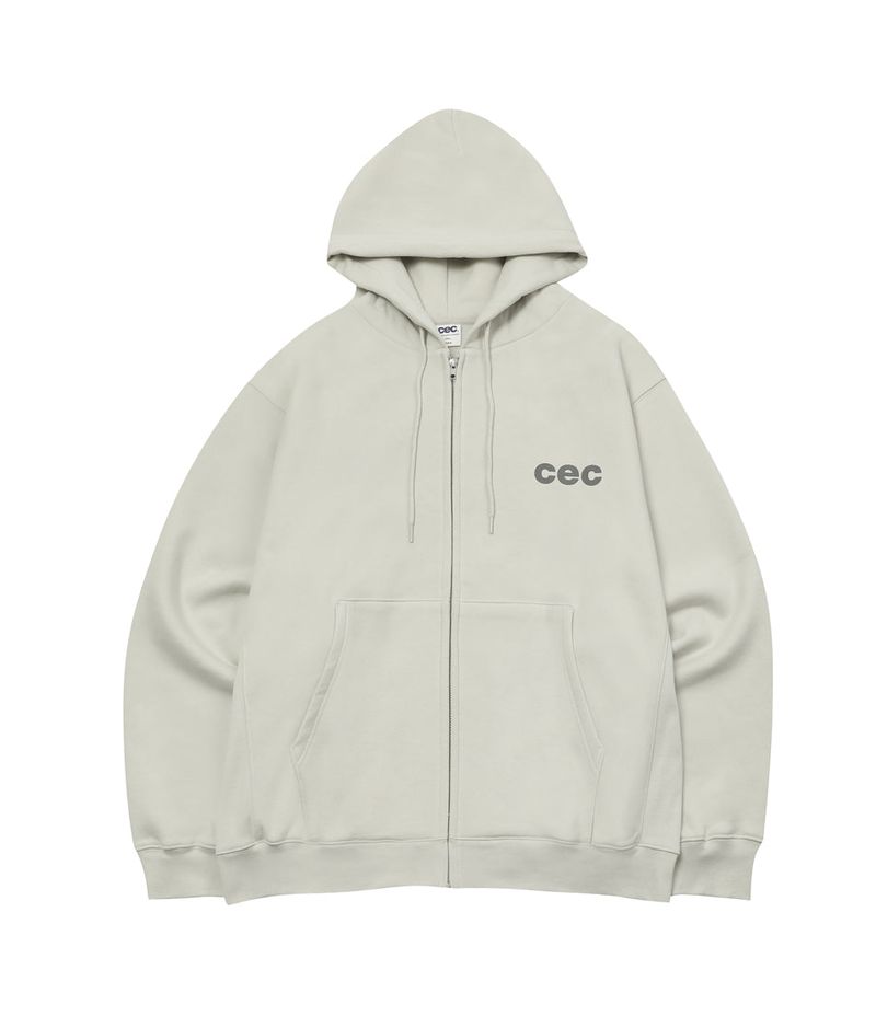CEC ZIP-UP HOODIE(SAND/기모)