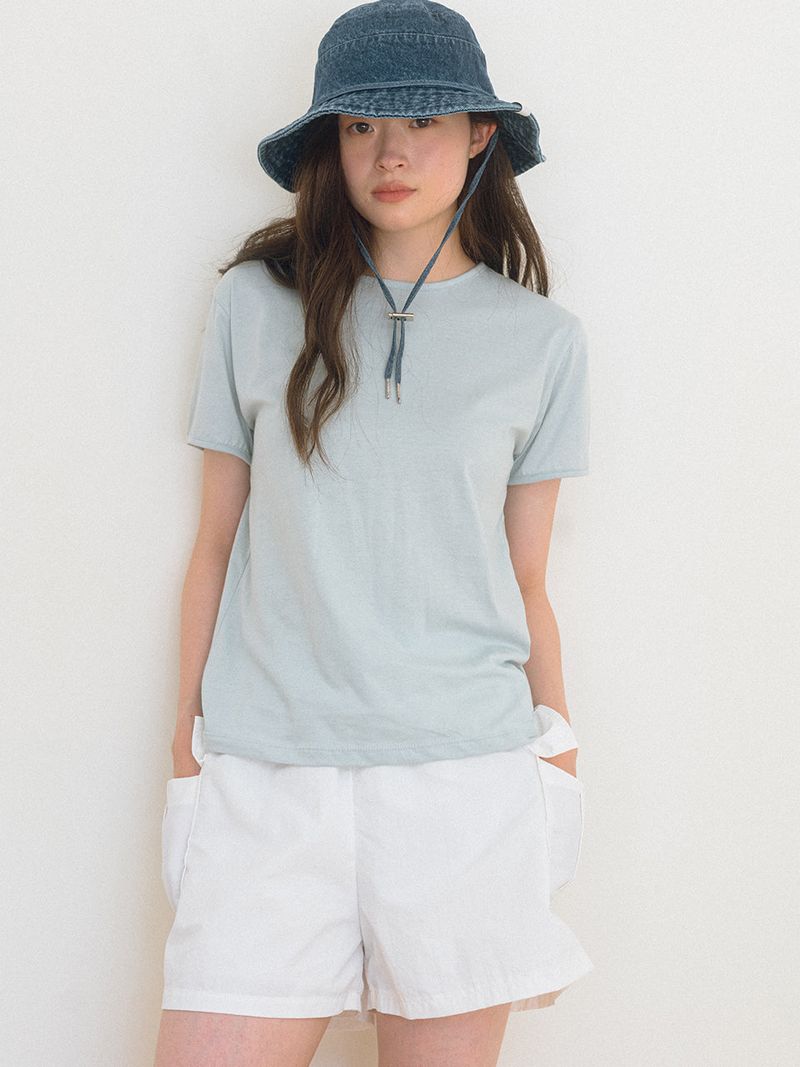 Basic Cotton T-shirt - Sky blue