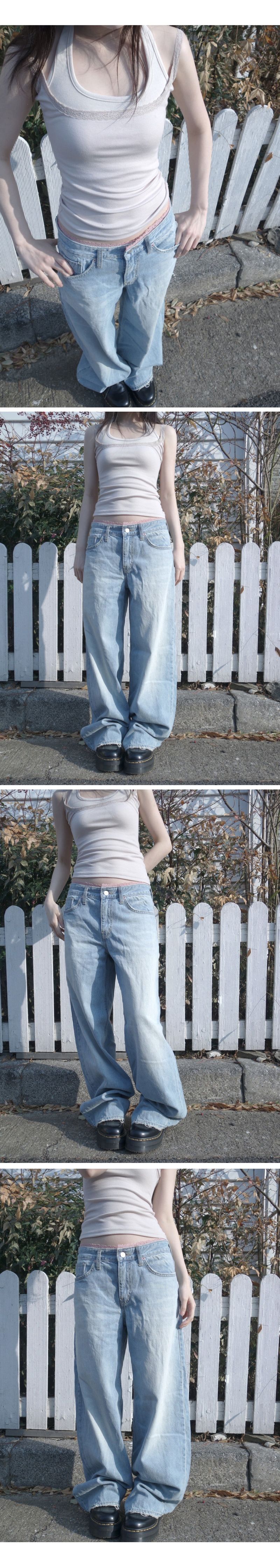 romanty lace denim