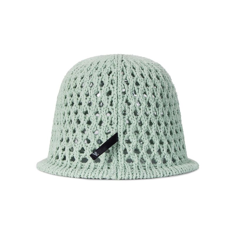 VZ Long Label Punching Knit Bucket Hat / Green