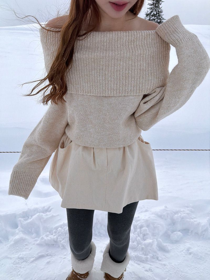 [MADE] Endelin Wool Off-Shoulder Knit