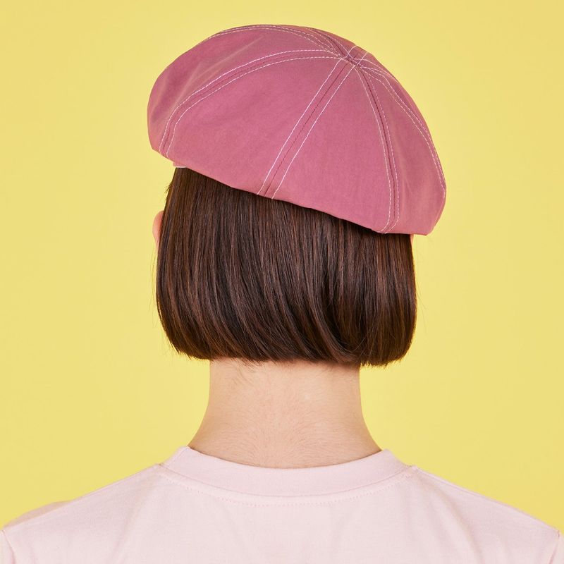 Scribble Point Beret Pink
