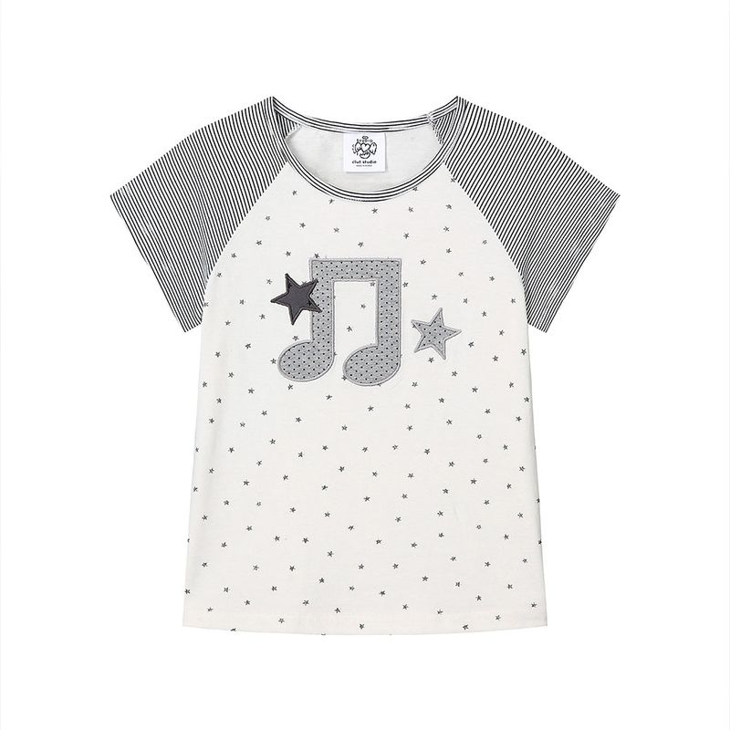 Melody Star Raglan T-shirt - WHITE