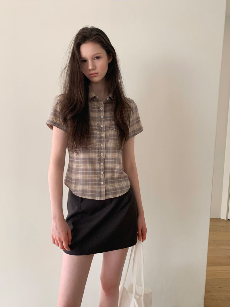 [ORIGINAL] Abel Pocket Short Sleeve Check Shirt