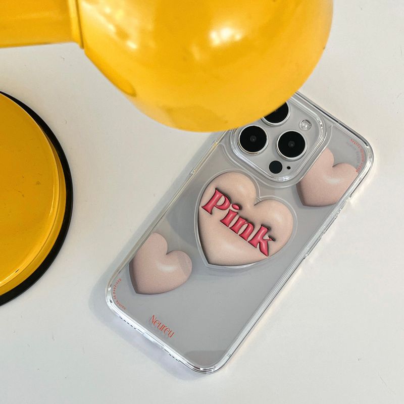 Gray Sand Heart Balloon Case (Jelly Hard)