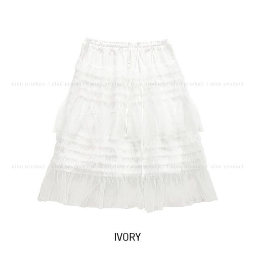 Rita Chiffon Frill Midi Skirt