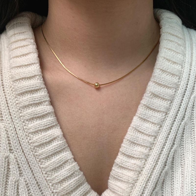 (silver925) シルキーボールネックレス *gold