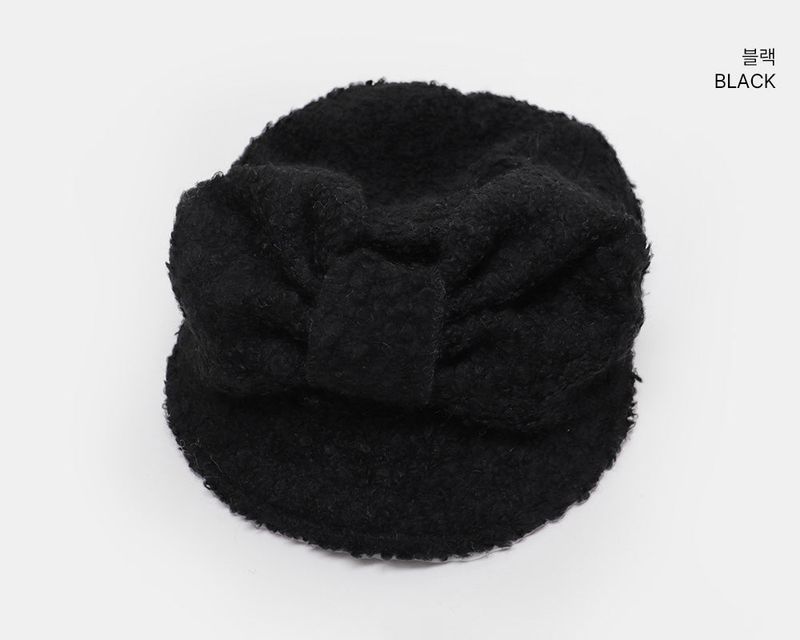 Jaei Ribbon Teddy Fleece Hat
