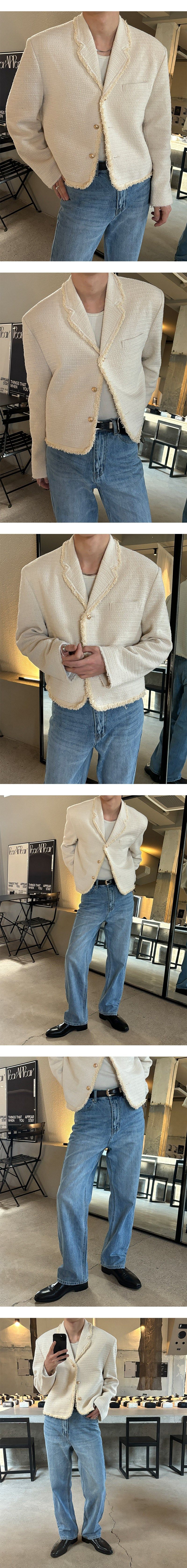 [S/F] Tail cutting tweed jacket(2color)