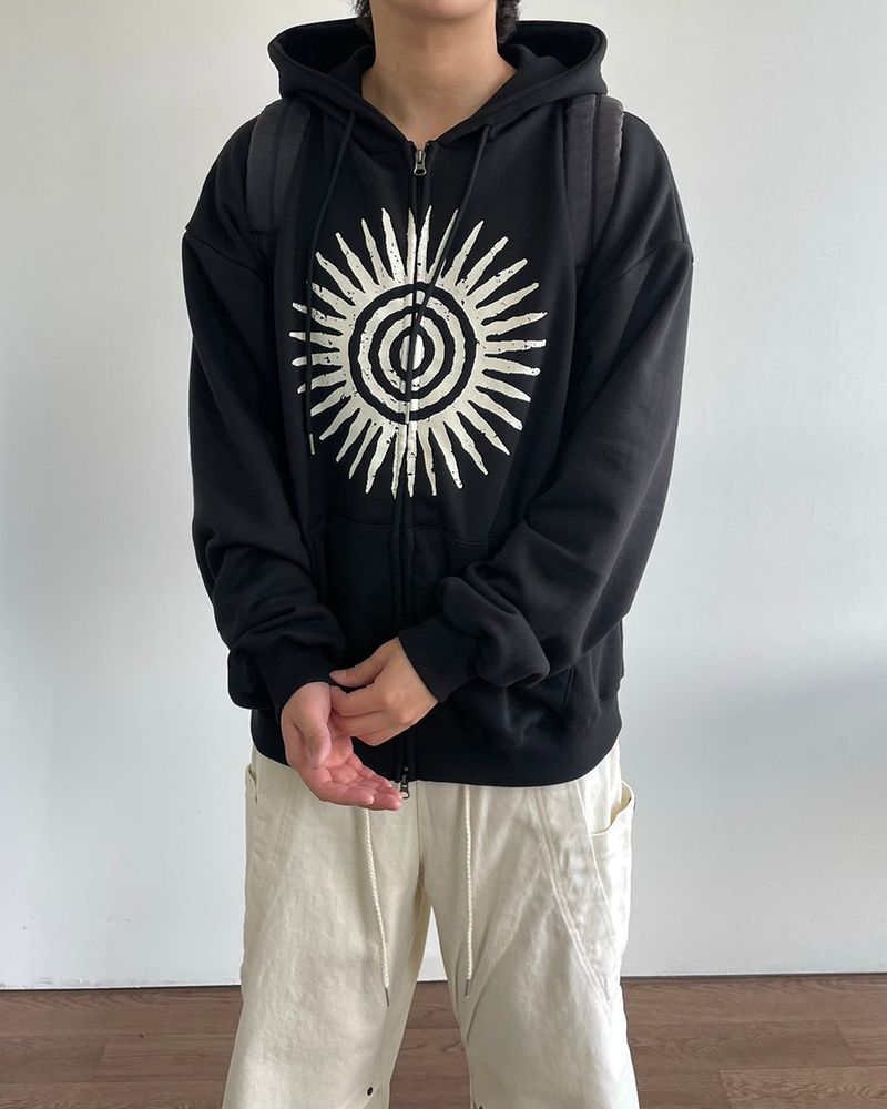 Sols Printed Hoodie Zip-up