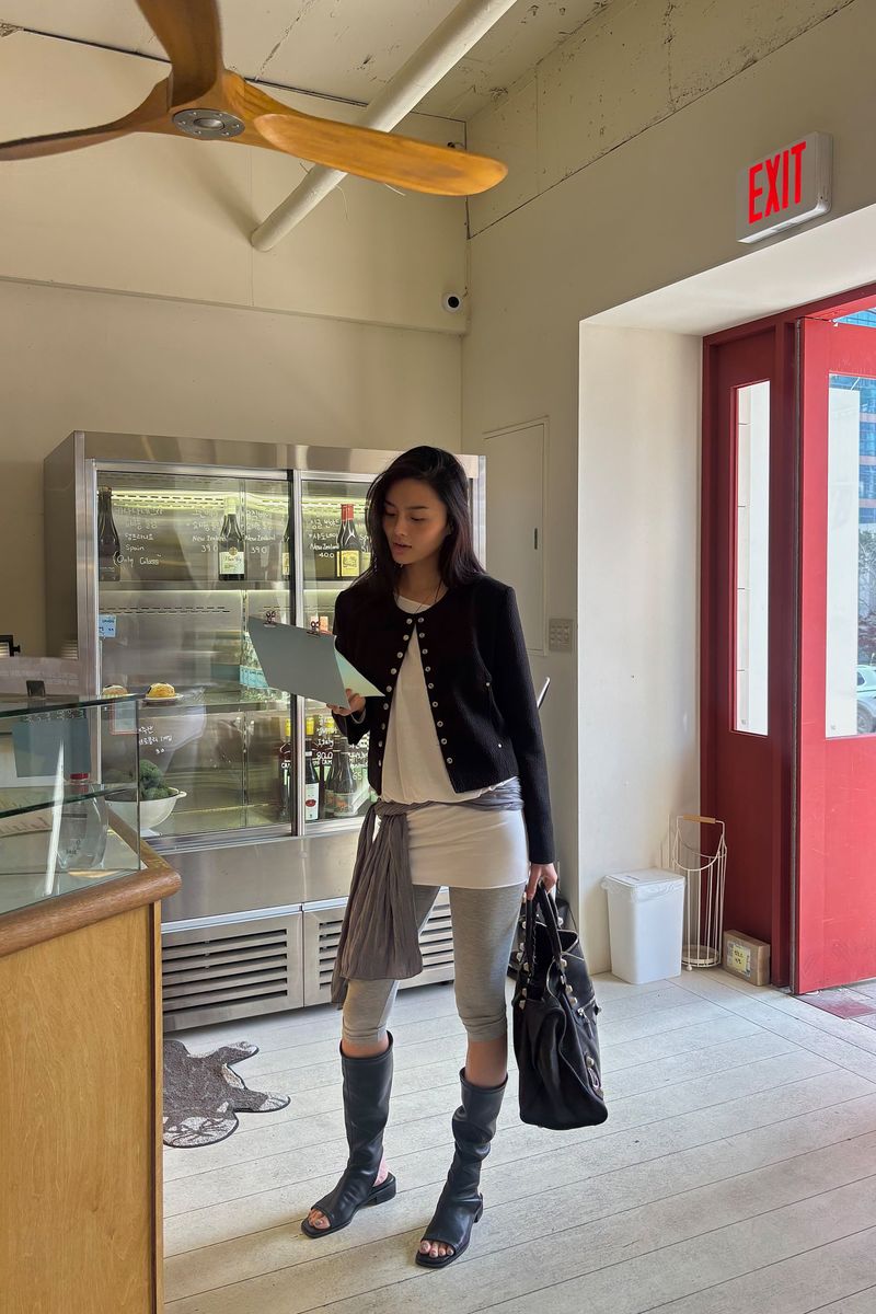 26SS★ TWEED SNAP CROP JACKET