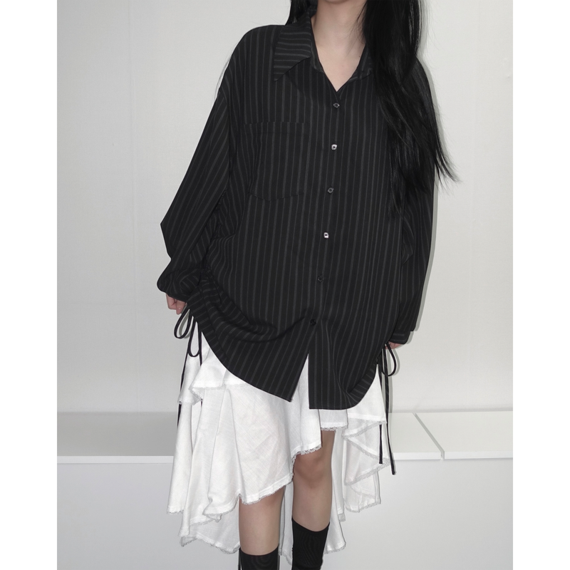 [MADE] Soft Breeze Shirring Slit Shirt
