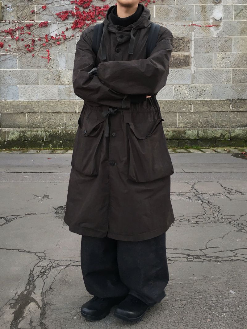 Fine Over Long Hooded Jacket 3C